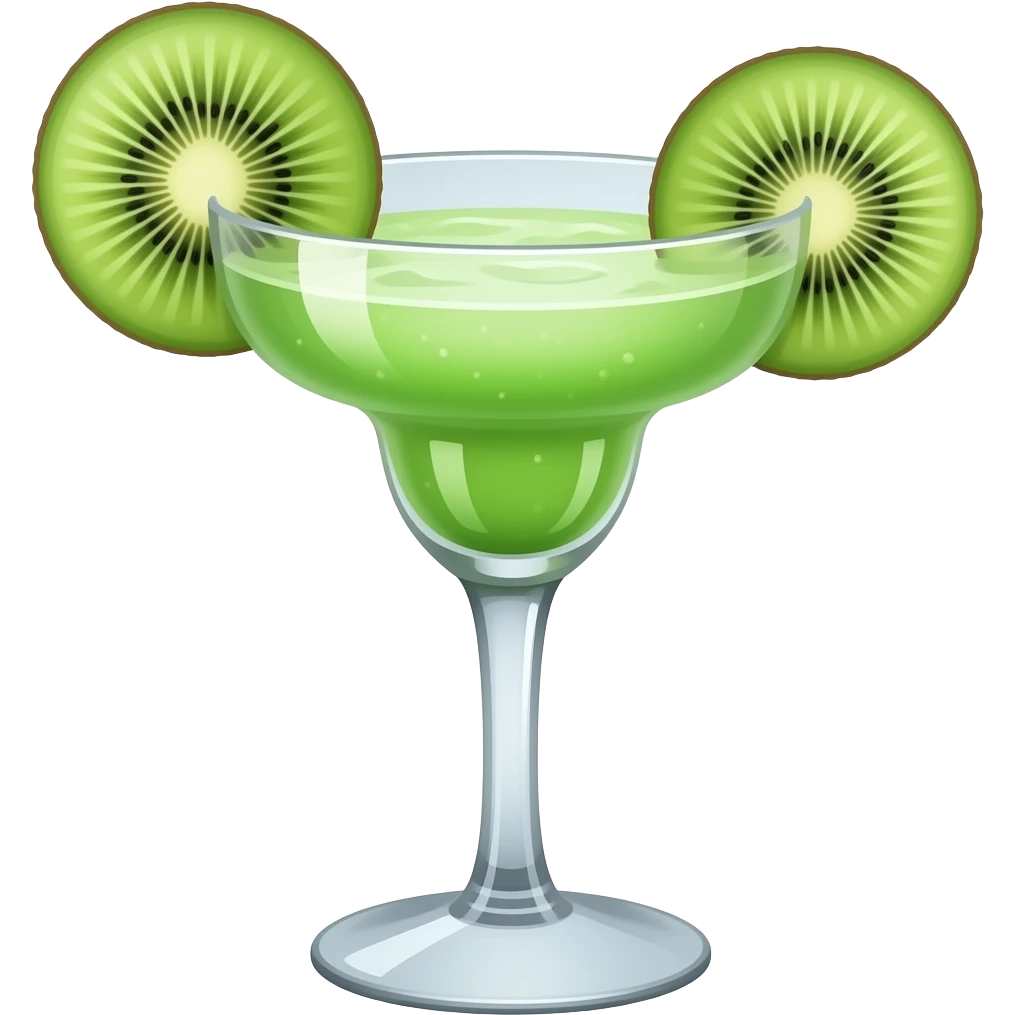 Kiwi Daiquiri, no extra fruit, daquiri glass only by itself emoji