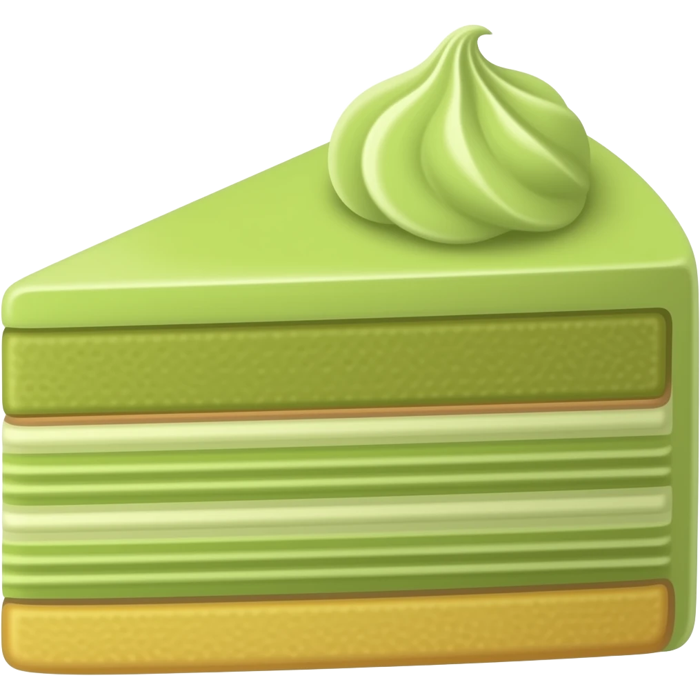 Matcha cream cake emoji