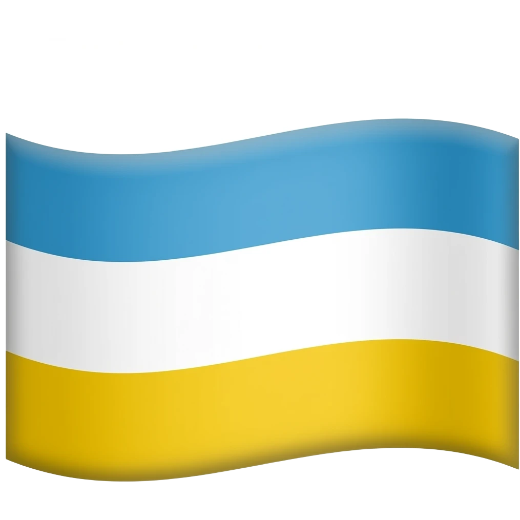 Снизу желтый, по середине белый а сверху синий emoji