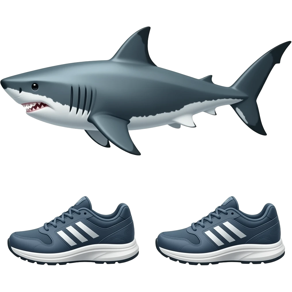 +🦈👟+👟+👟 emoji