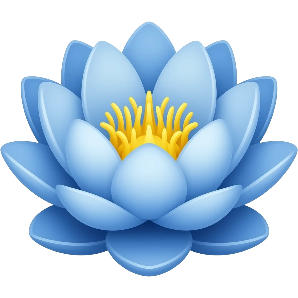 Blue lotus emoji