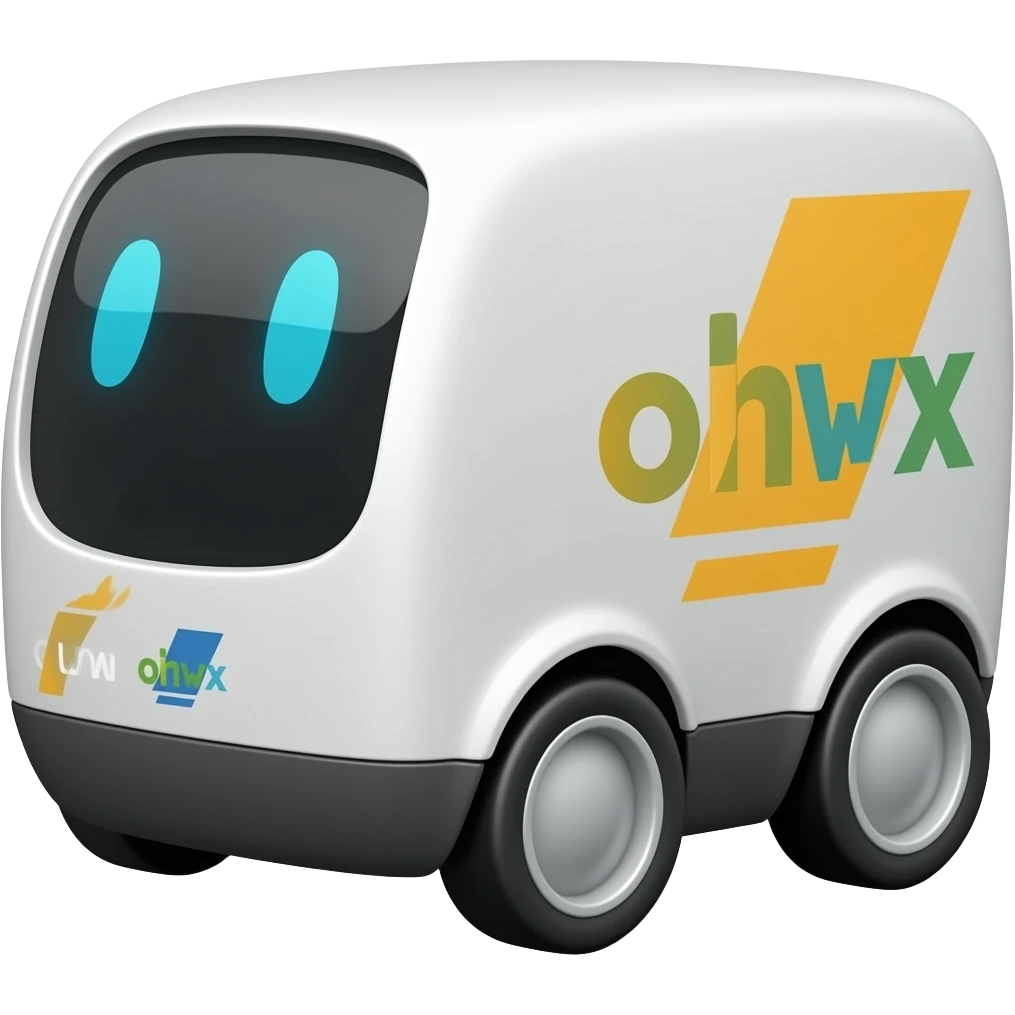 Delivery robot emoji