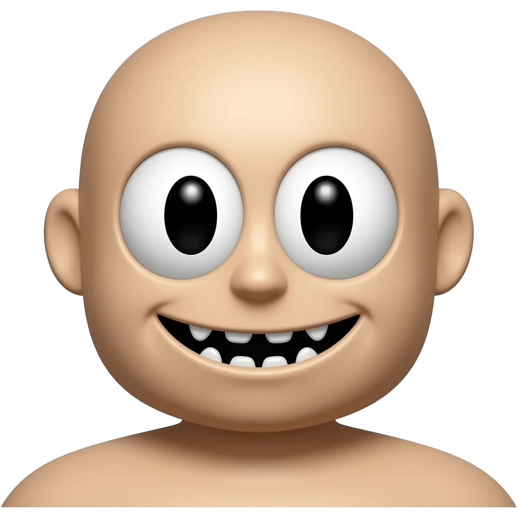 A Roblox noob with a very creepy face emoji