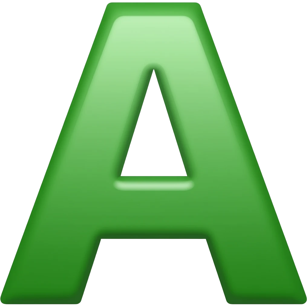 green A emoji