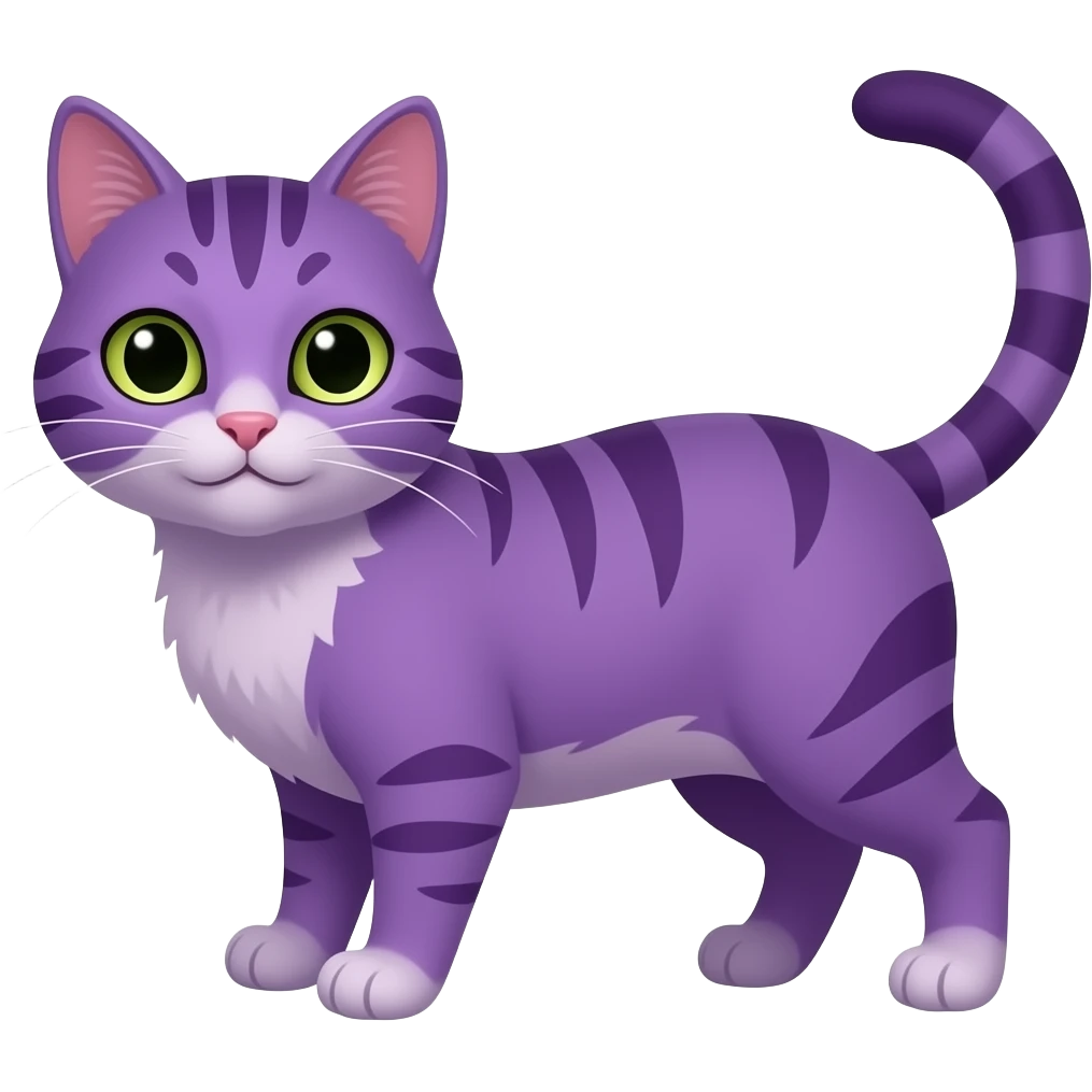 haz un gato morado emoji