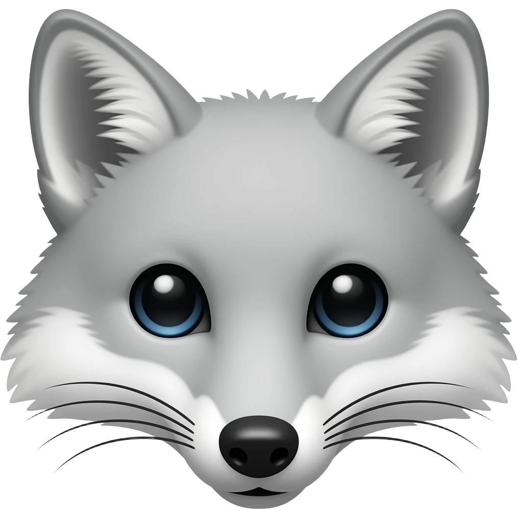 silver fox face emoji