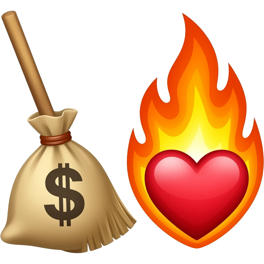 🧹💰❤️‍🔥 emoji