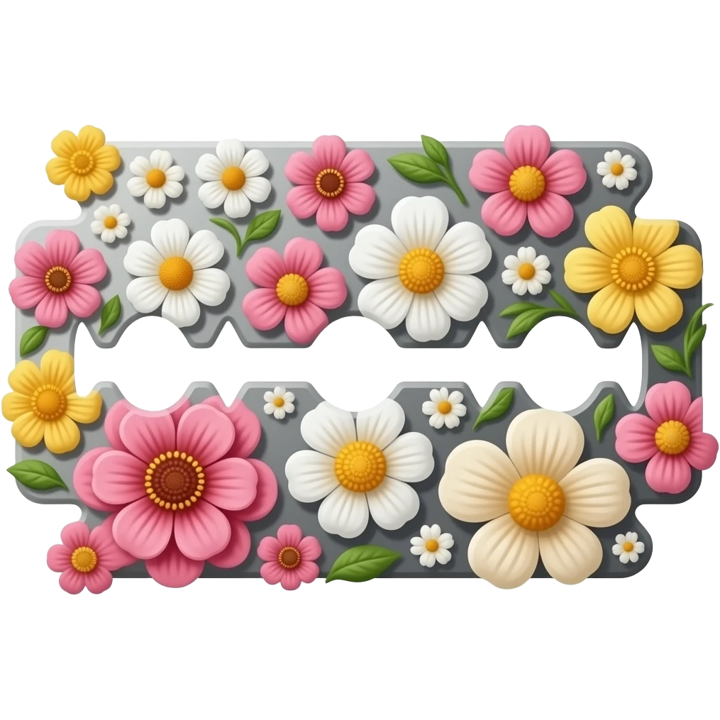 нарисуй цветы острицы emoji