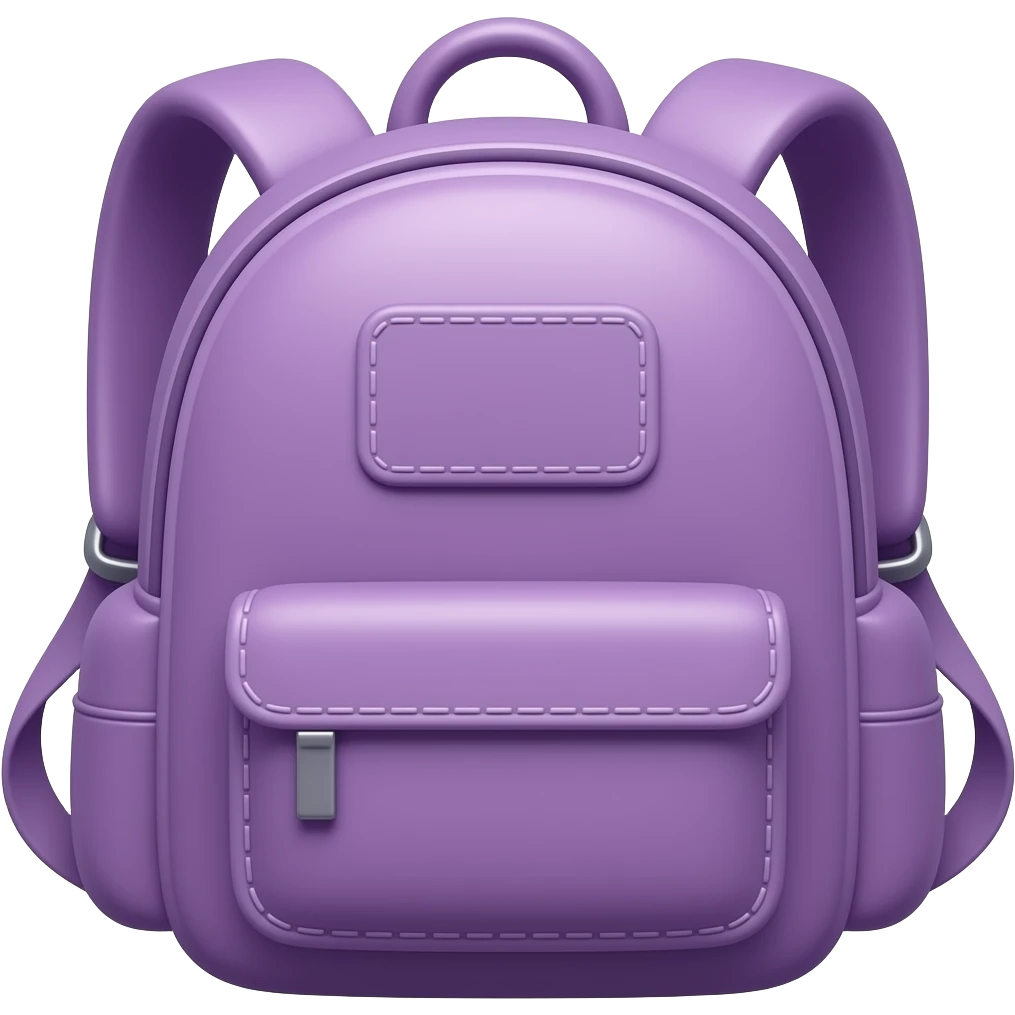 bag pack lila emoji