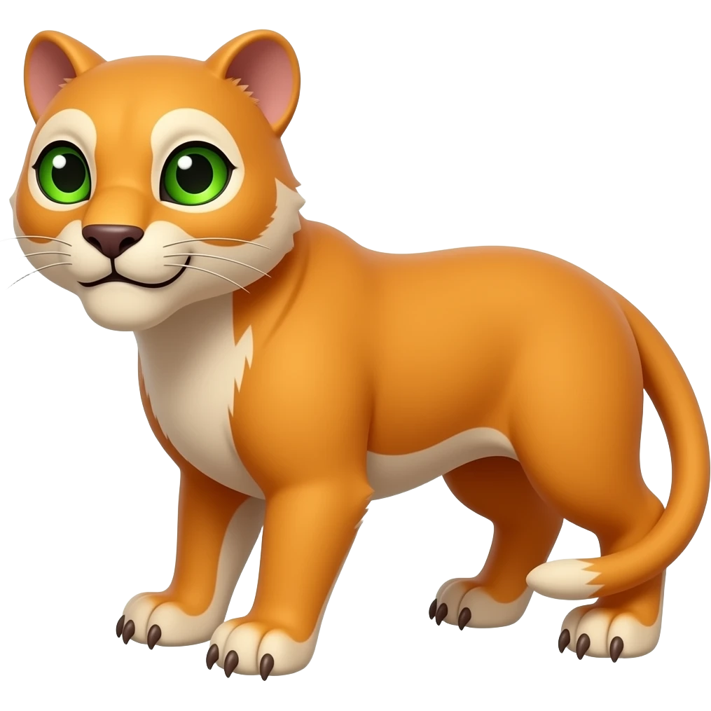 Green eyed orange smilodon emoji