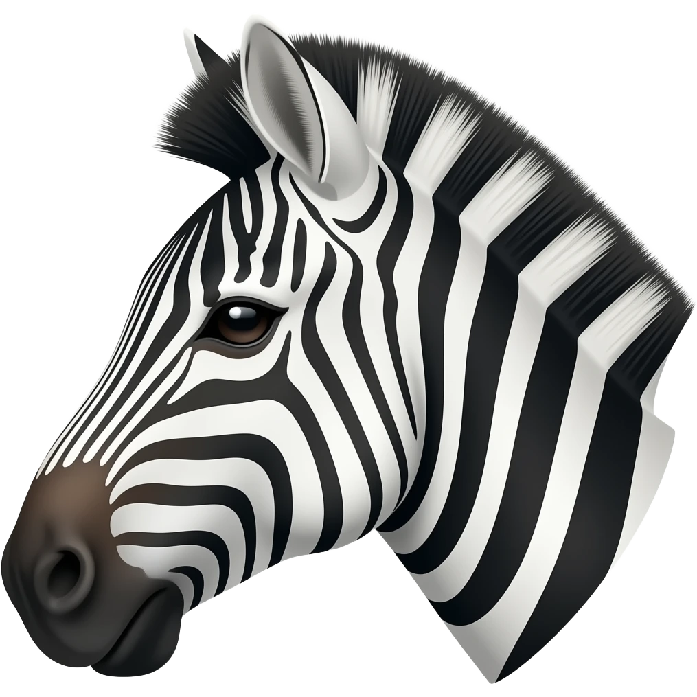 Side Facing Zebra Head emoji