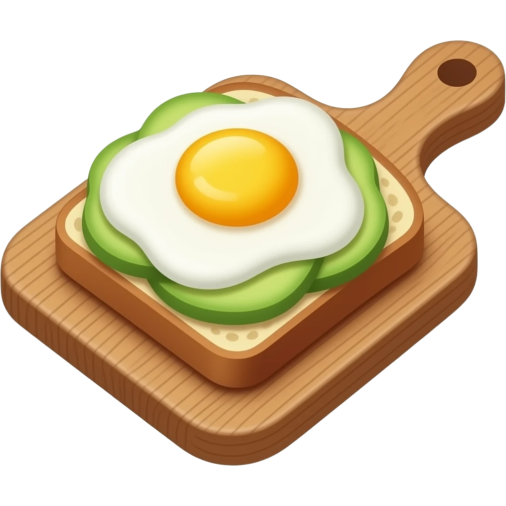 avocado toast with egg emoji