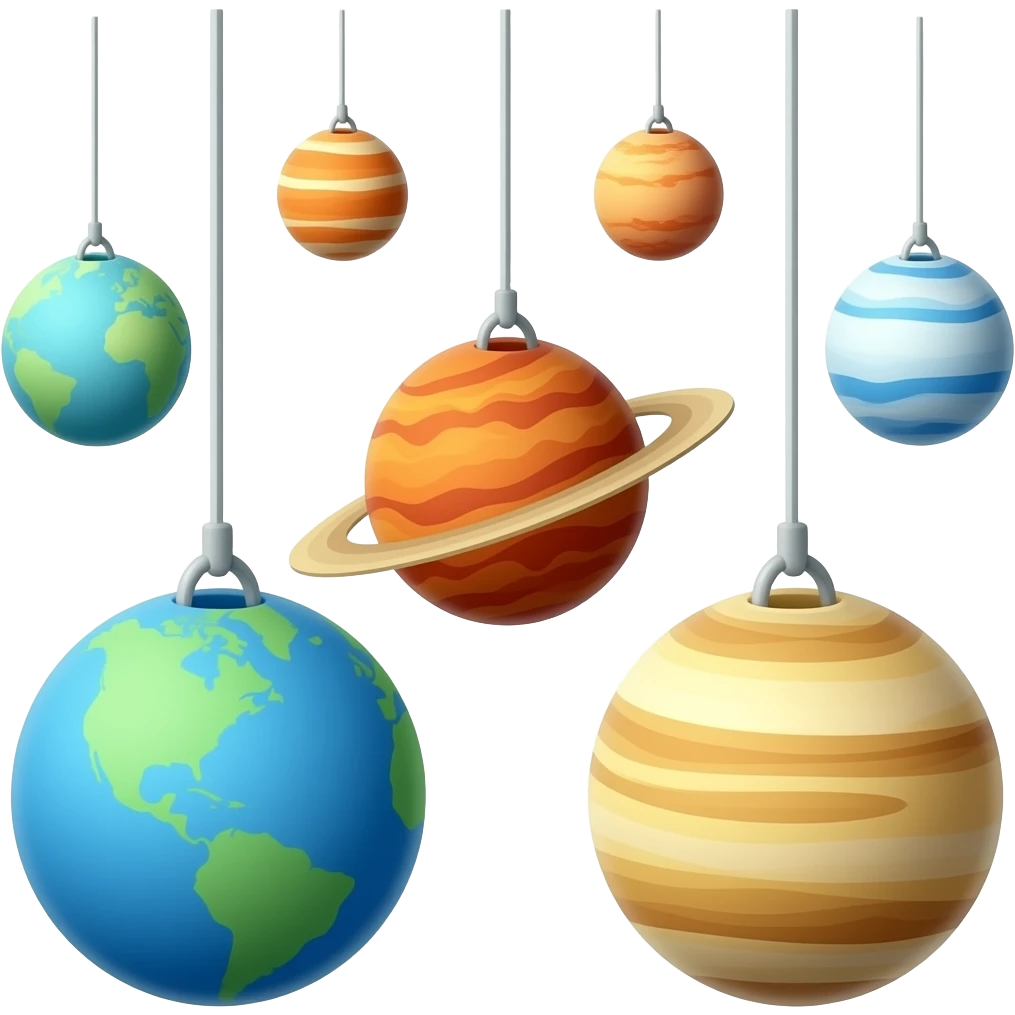 planets hanging emoji