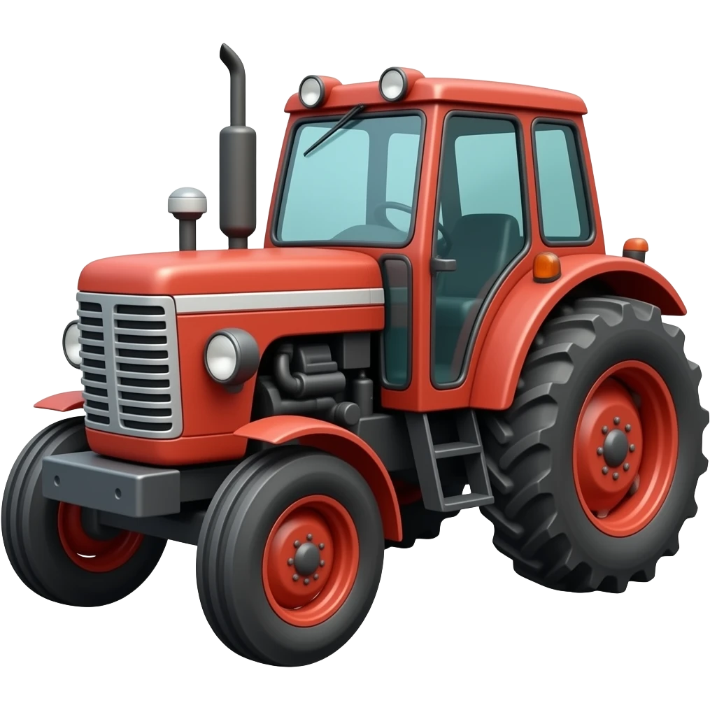 Old Red tractor emoji