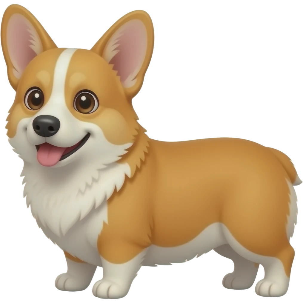 Corgi on computer emoji
