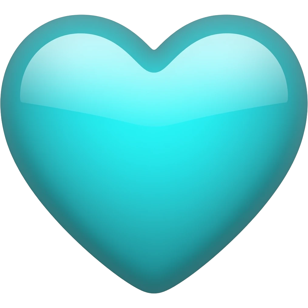 Corazón turquesa emoji