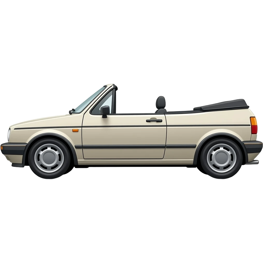 Golf cabrio 1985 vista laterale emoji