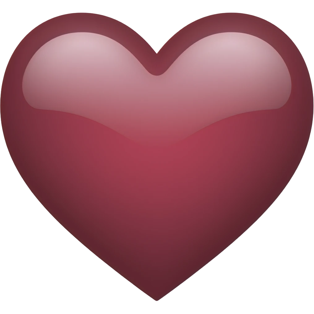 Burgundy heart emoji emoji