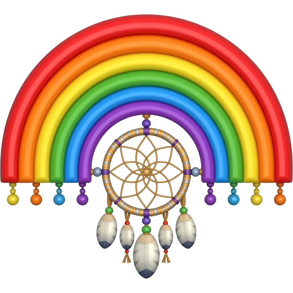 Rainbow dreamcatcher emoji