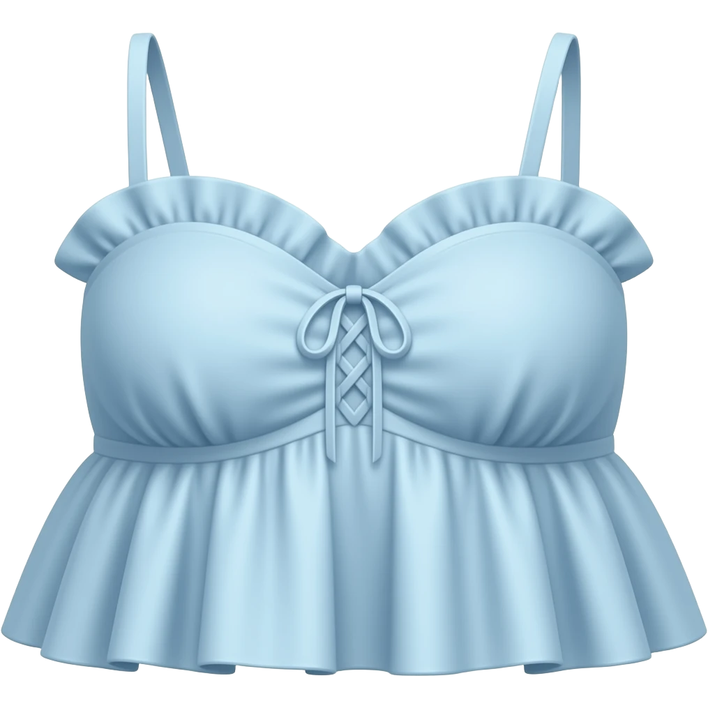 light blue modern pyjama top with ruffles emoji