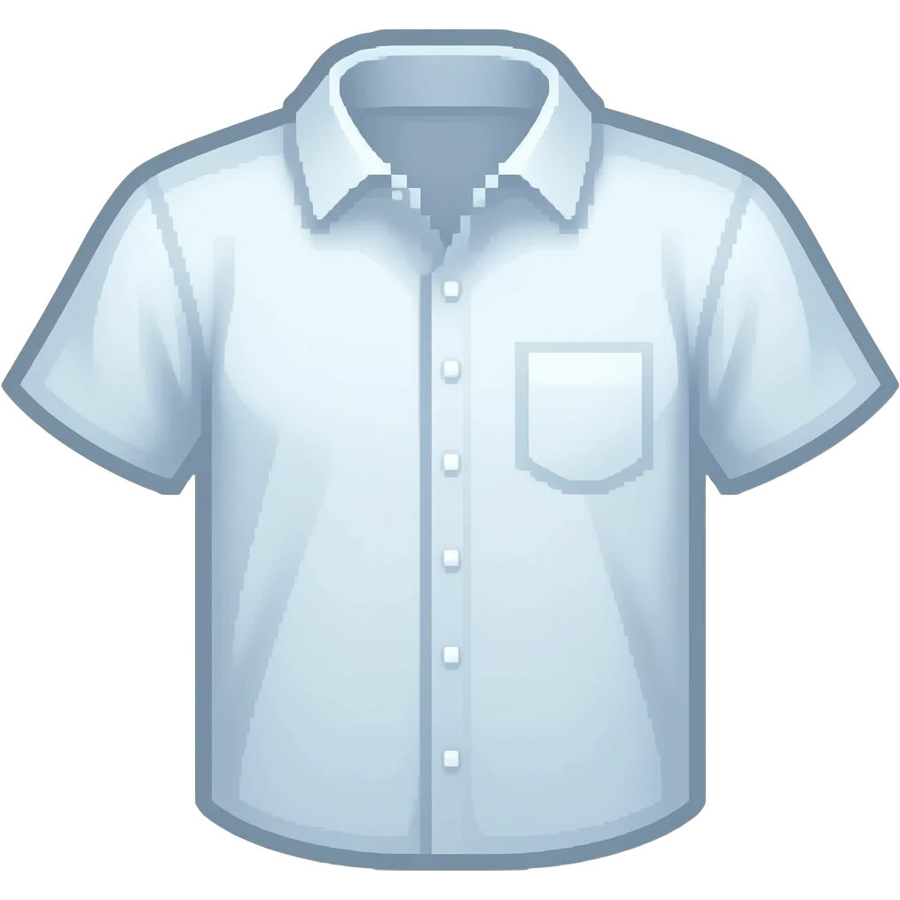 pixeled white shirts emoji