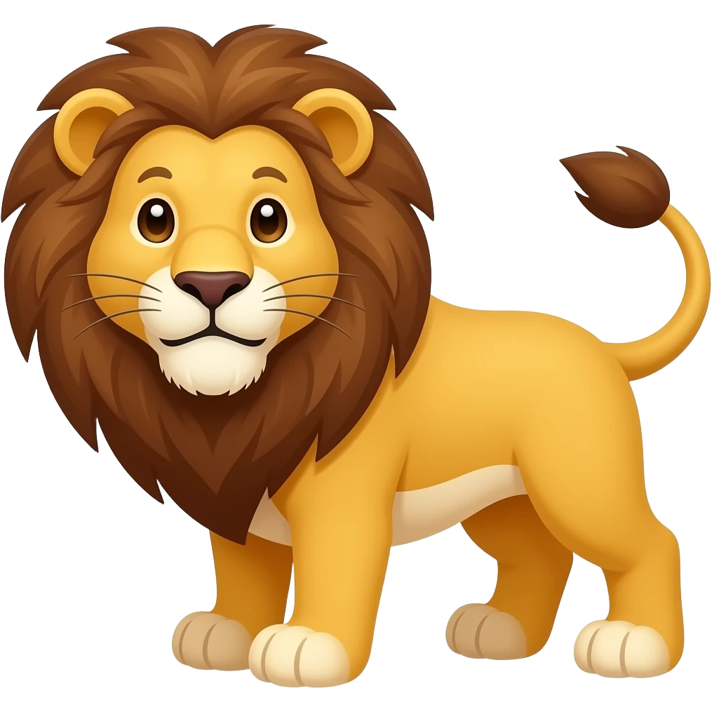 Cartoon lion emoji