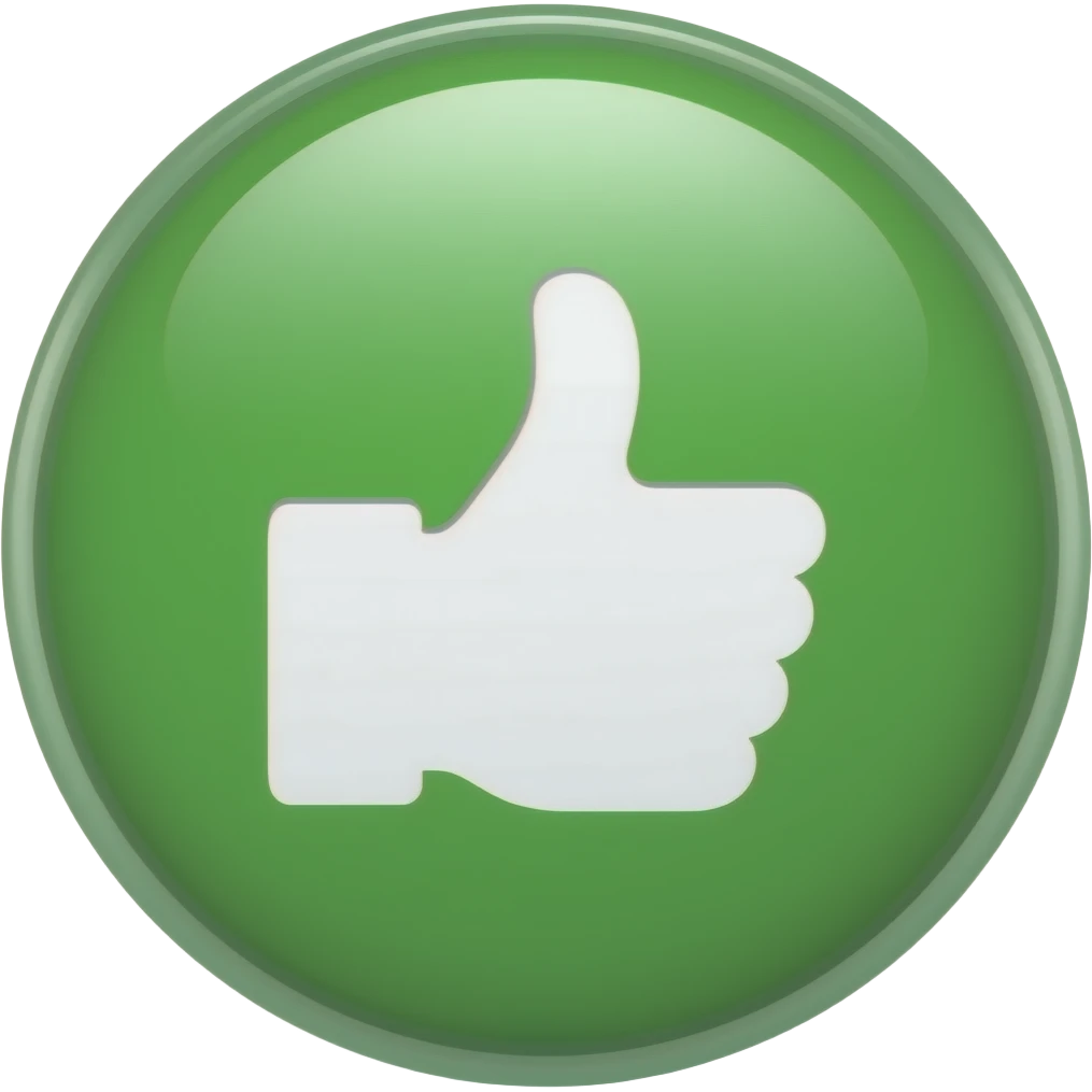je veux un cercle vert et son ventre il y a une like emoji