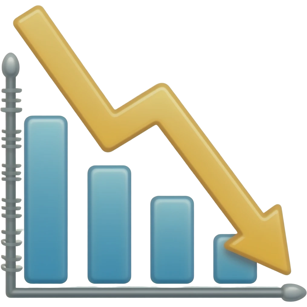 graph going down emoji
