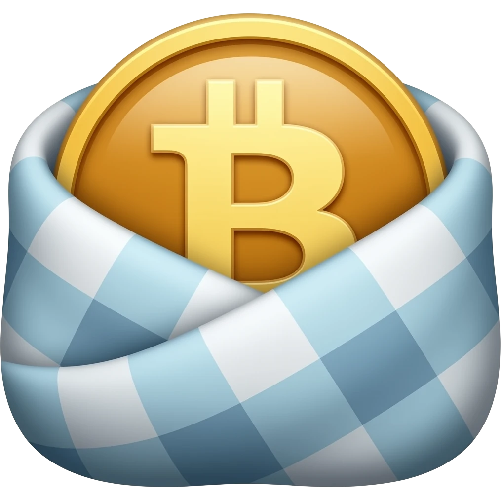 bitcoin birth under blankets emoji