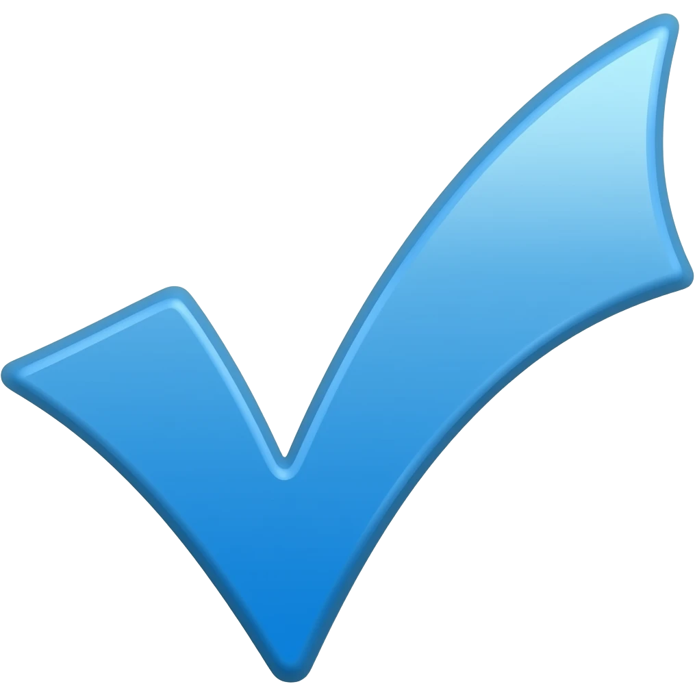 Blue tick emoji