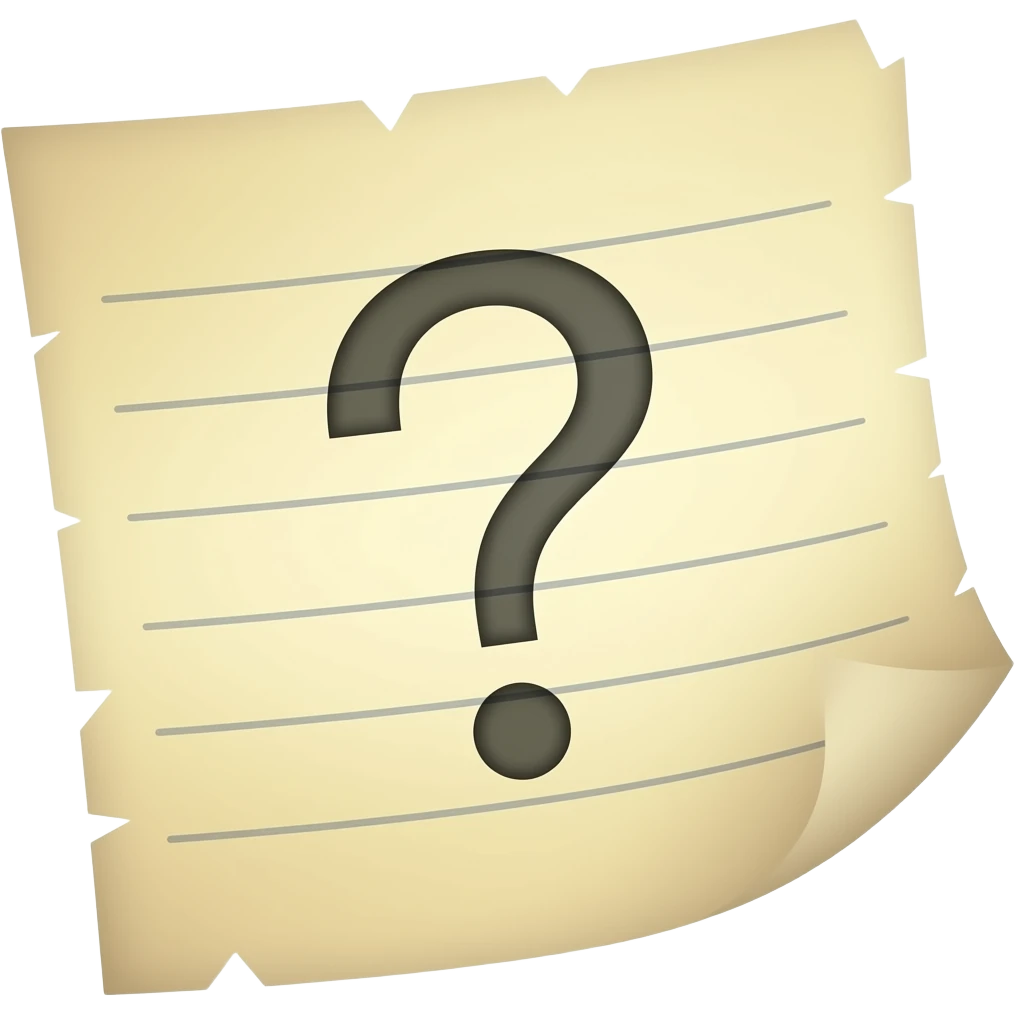 question mark paper emoji