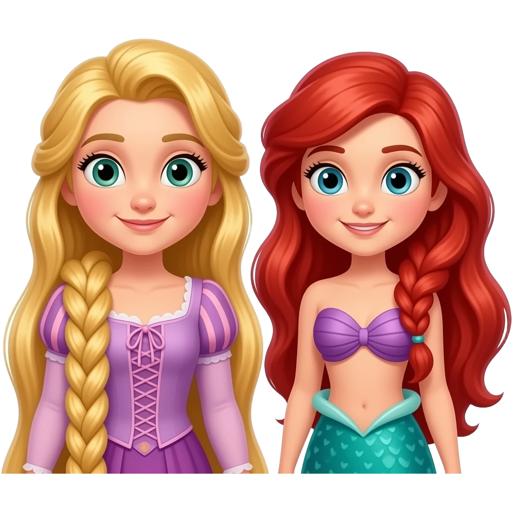 Rapunzel & Fin emoji