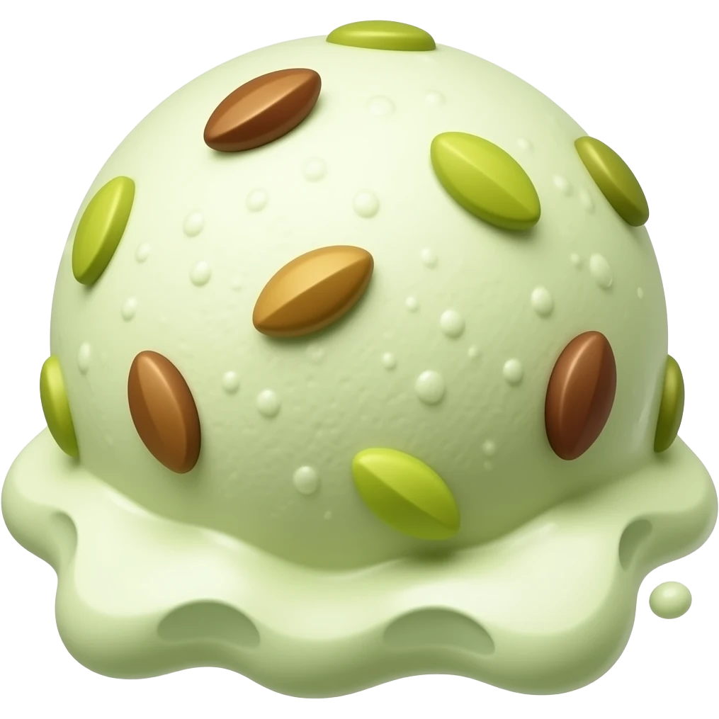 Roasted pistachio ice cream emoji