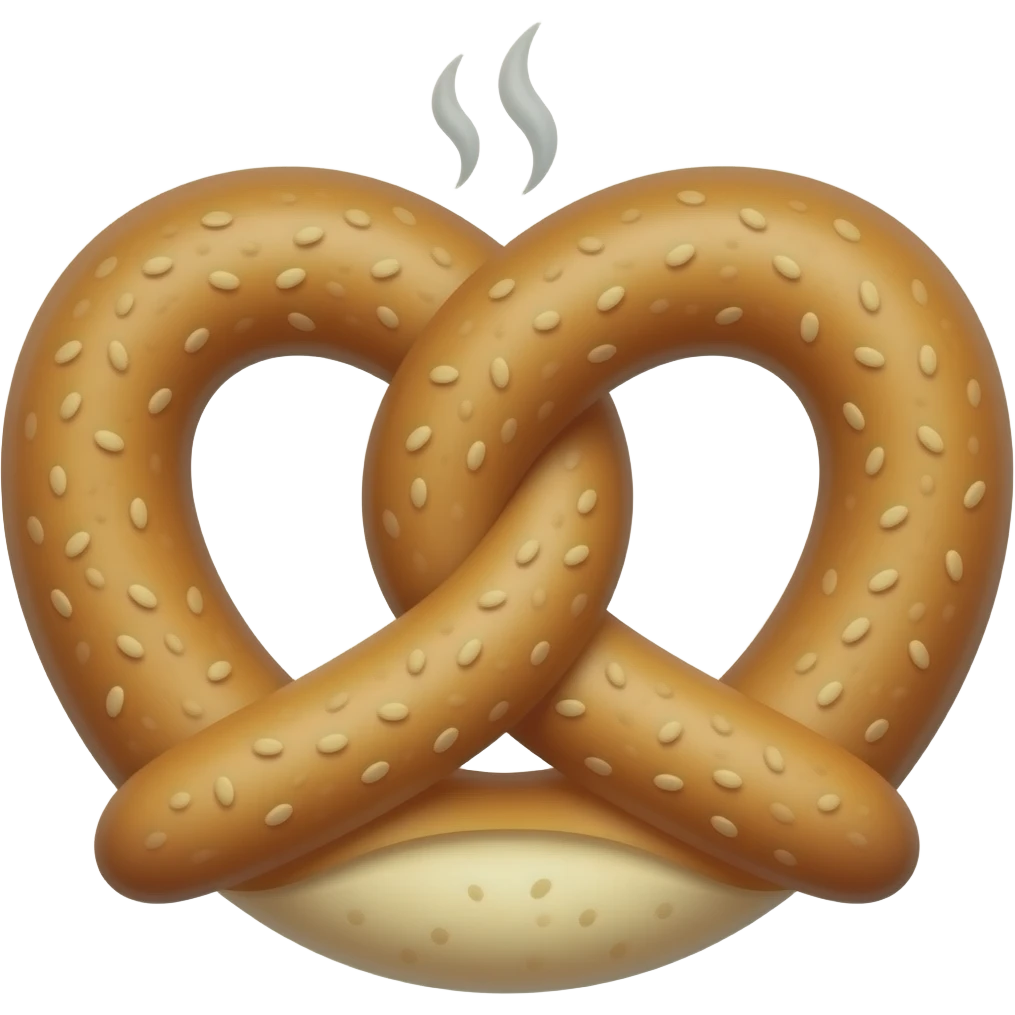 realistic soft pretzel emoji