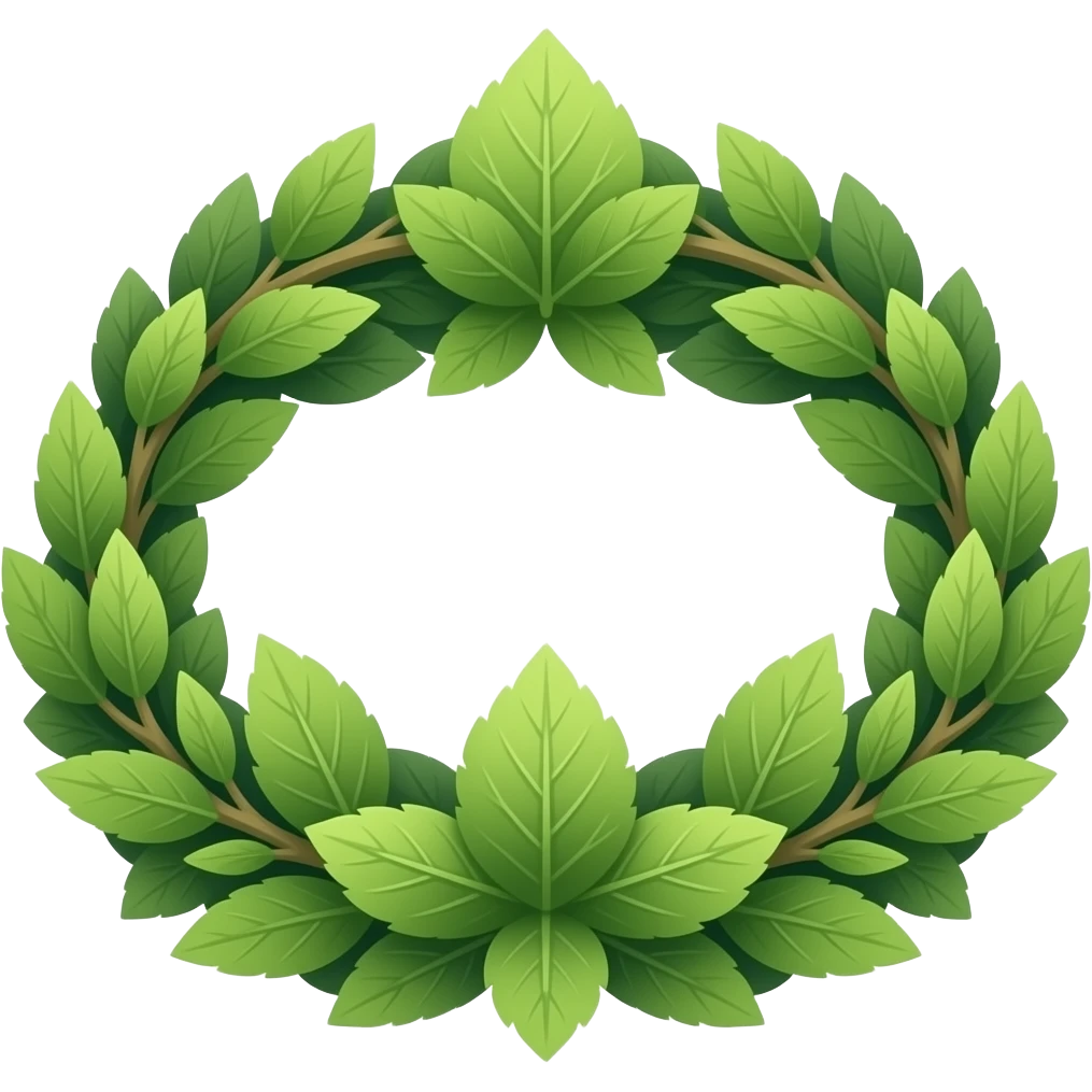 Leaf tiara emoji