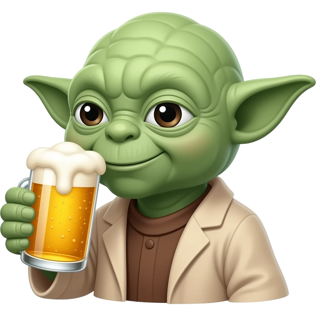 Yoda qui boit une bierre emoji