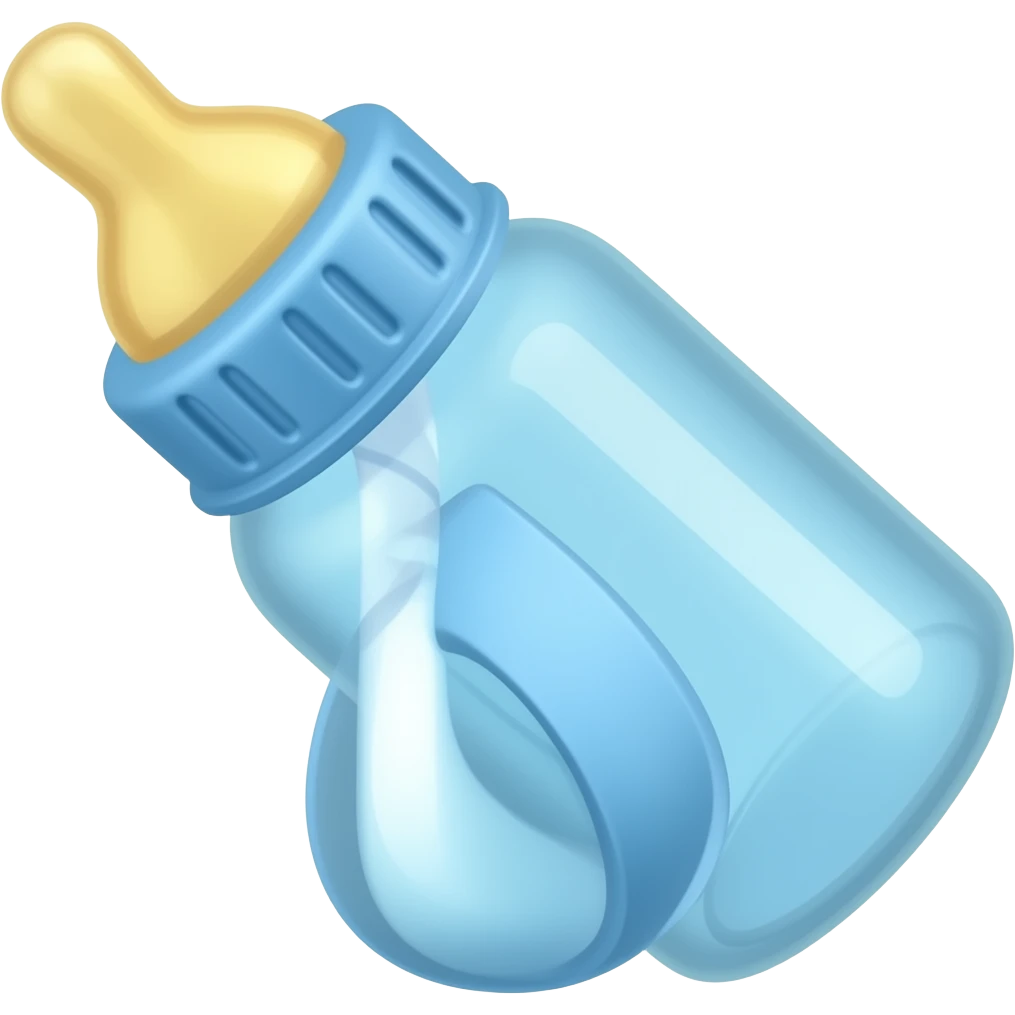 Blue baby bottle emoji