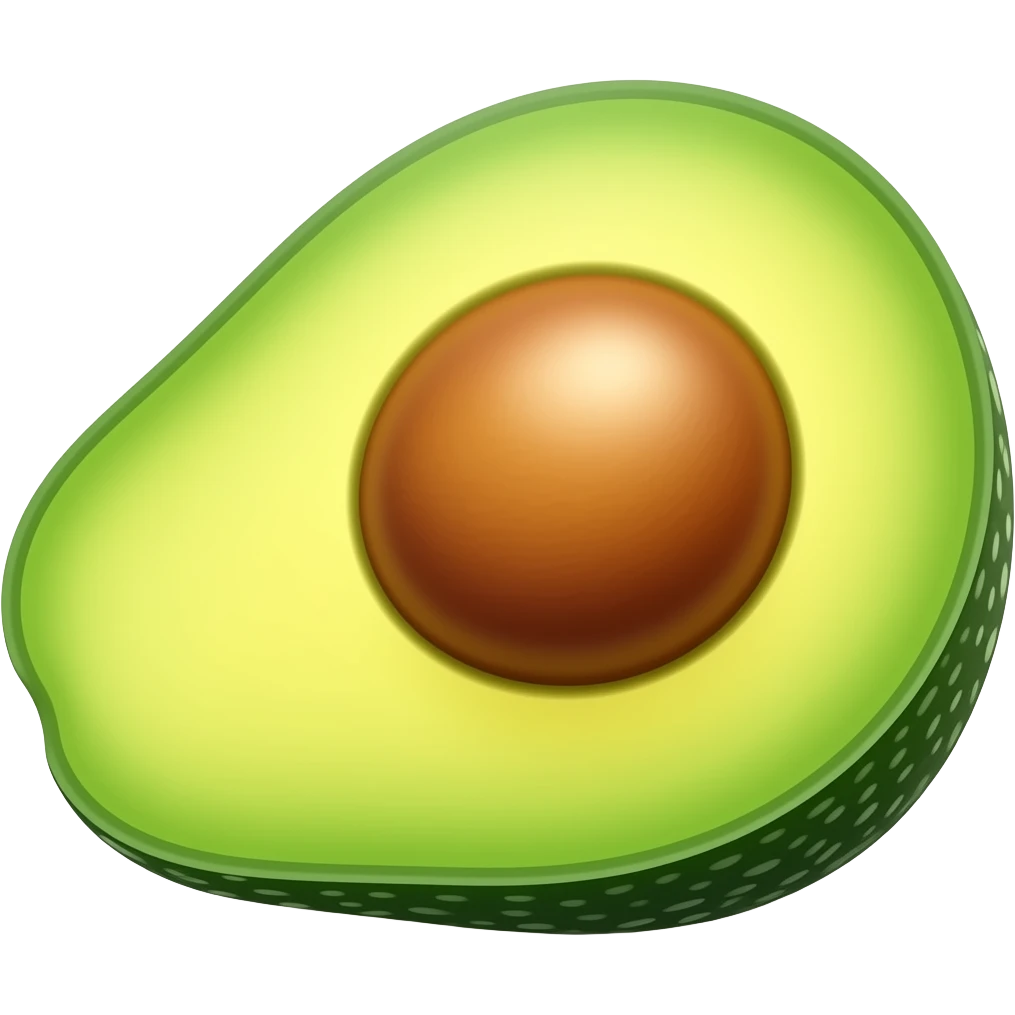 Fruit avocat souriant emoji