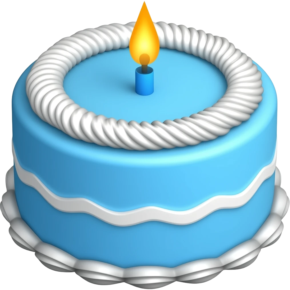 blue cake emoji