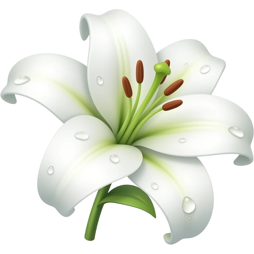 White lily emoji