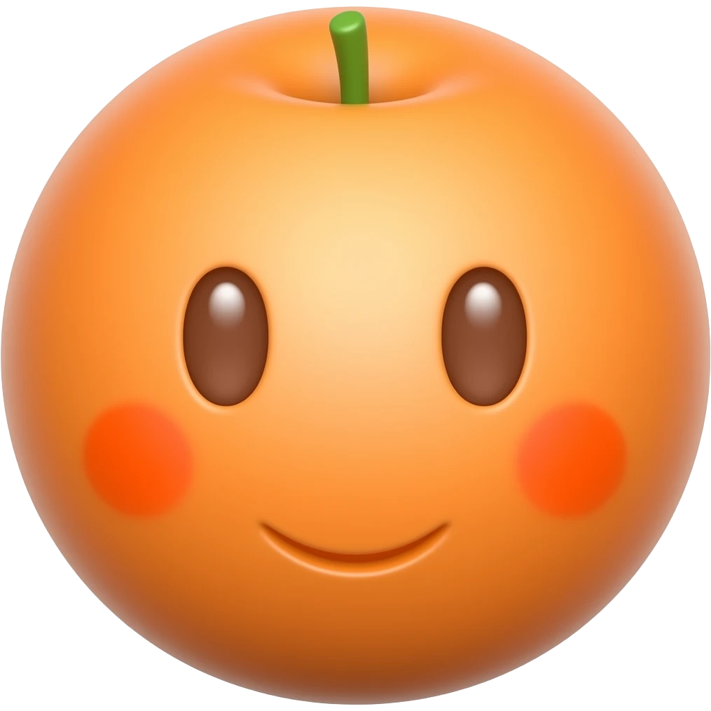 orange iphone emoji