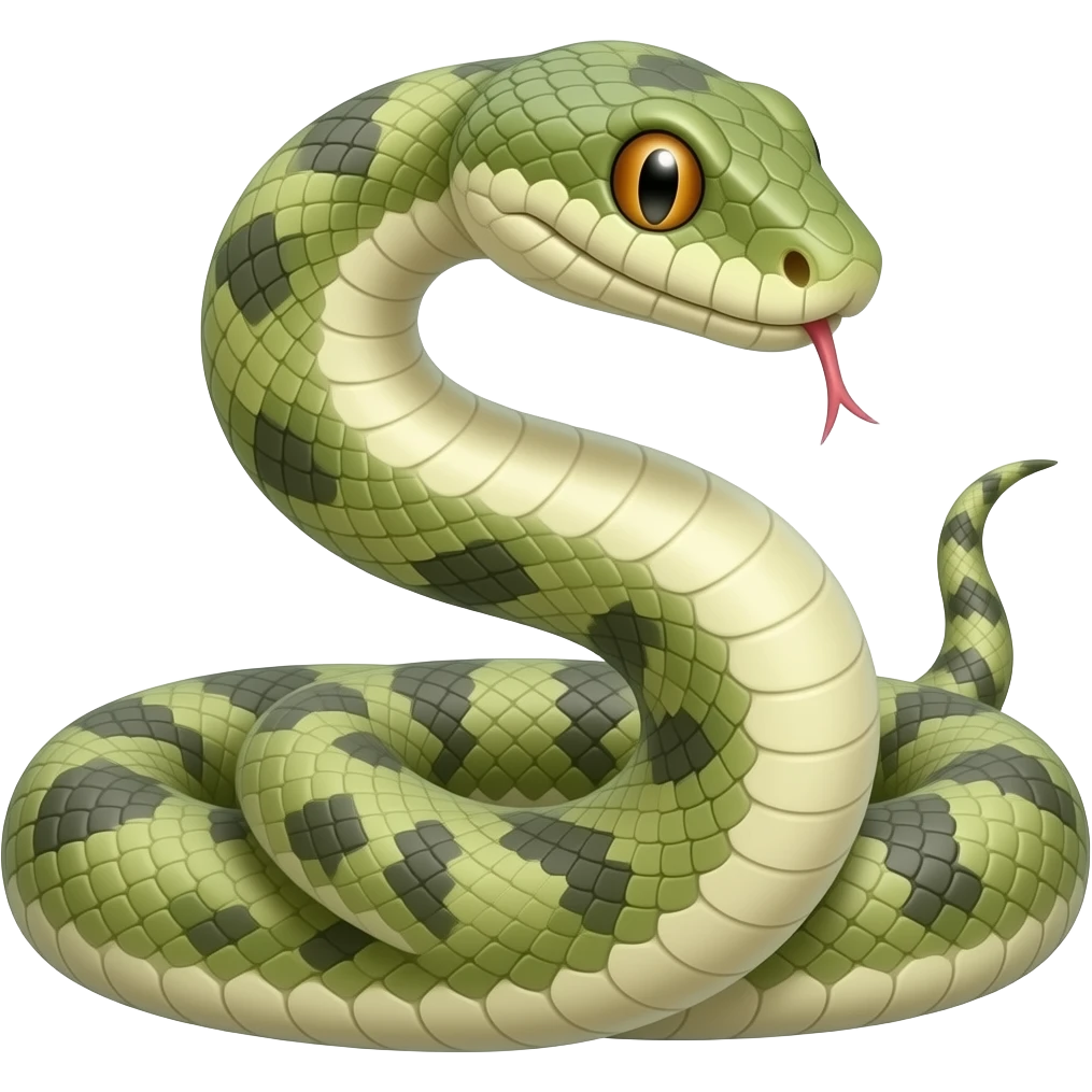 Snake with a "s" grapheme emoji