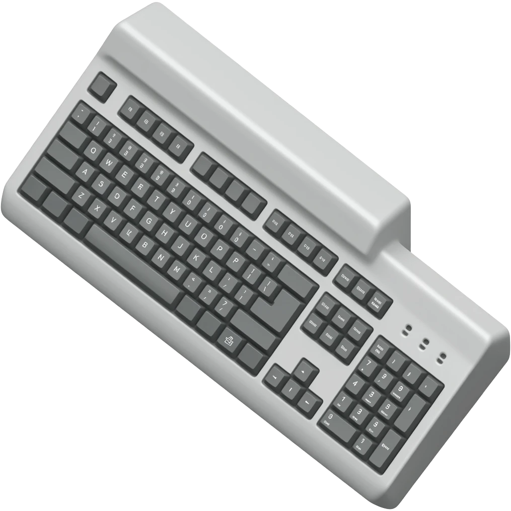 computer keyboard from an angle emoji
