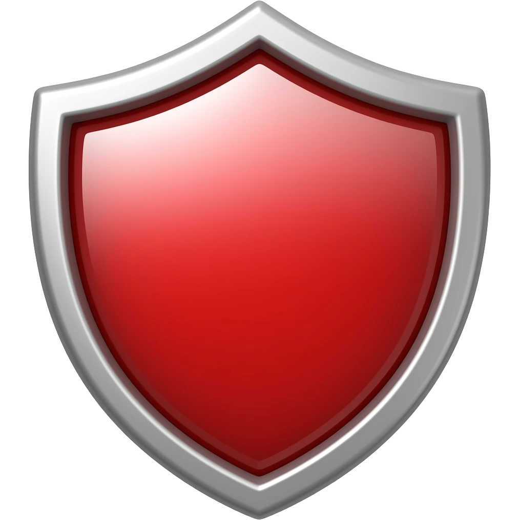 red frosted shield emoji