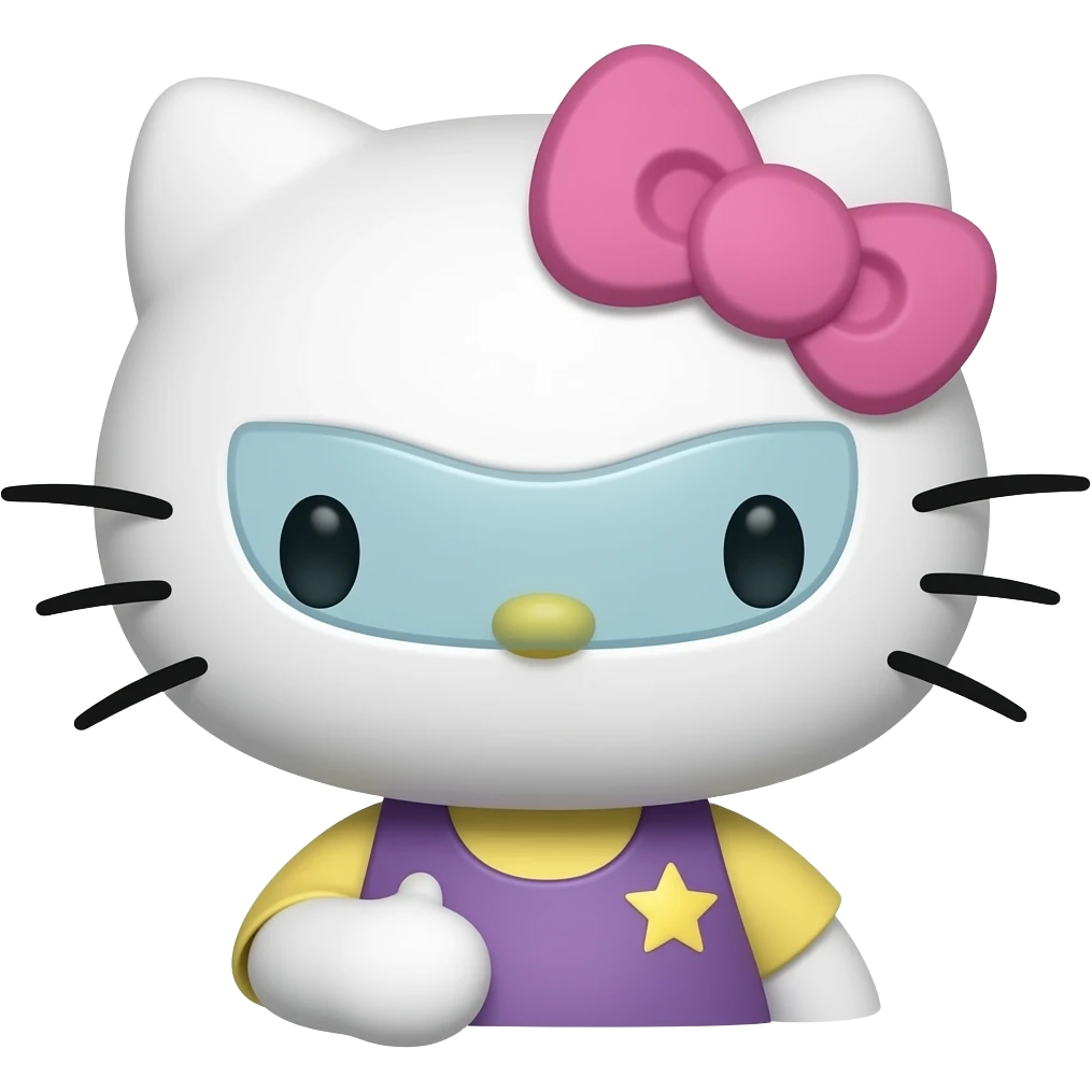 ufo alien as hello kitty emoji