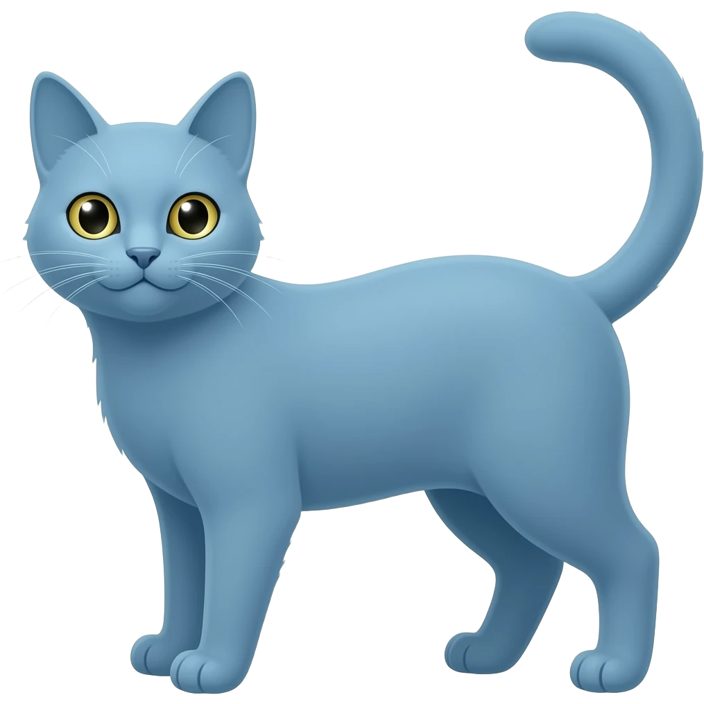 Blue cat emoji
