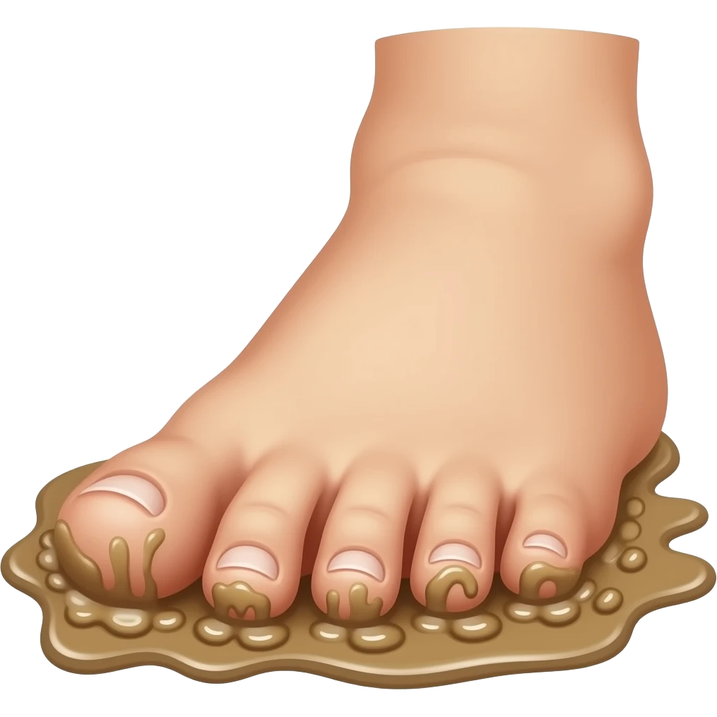 An emoji of the bottom of a stinky sticky foot emoji