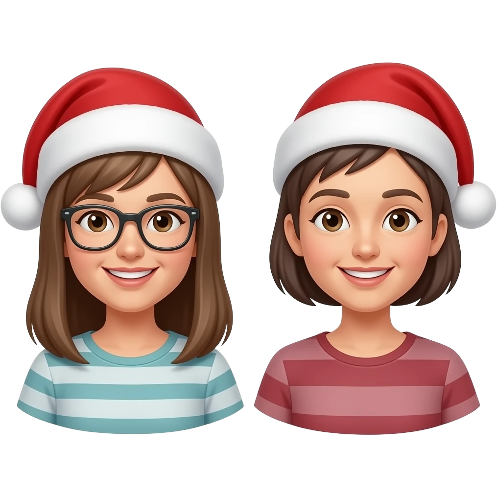 people wearing Santa Hats emoji