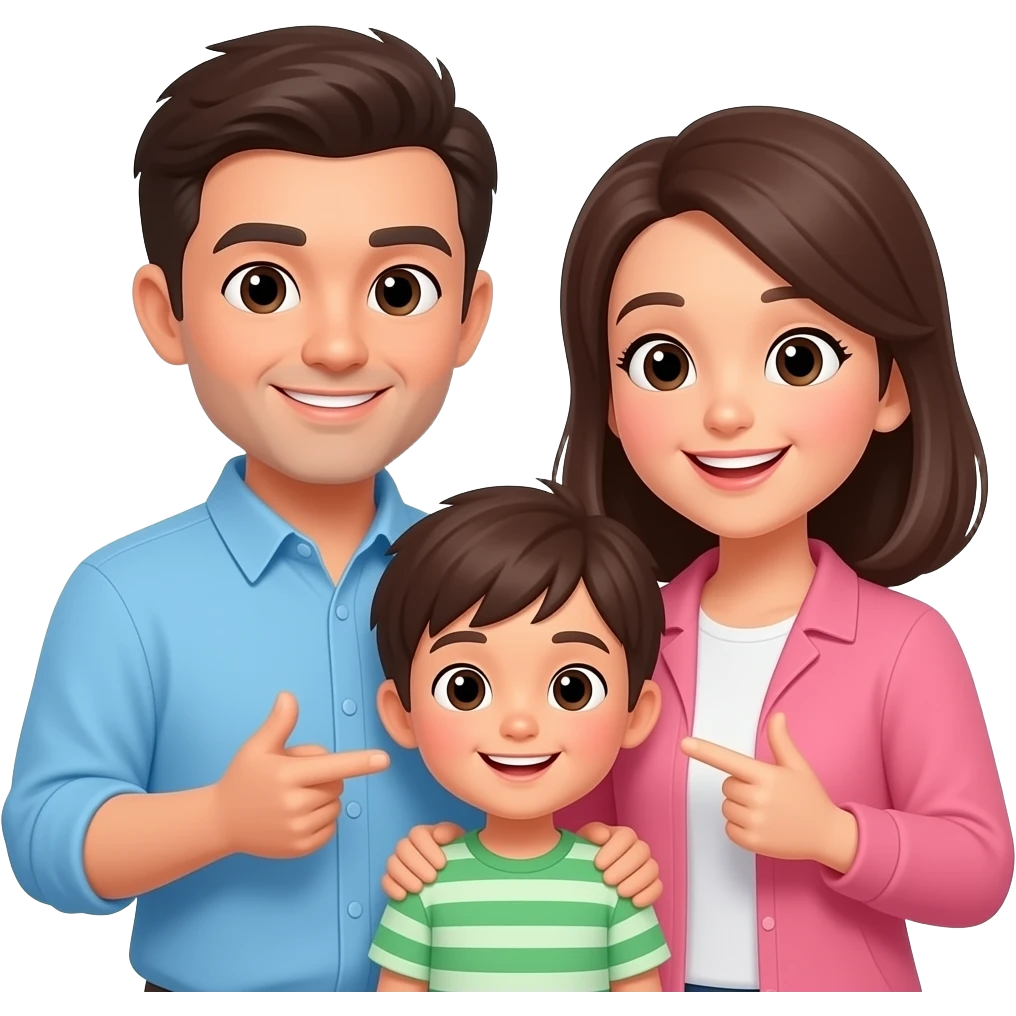 Родители разговаривают с ребенком emoji
