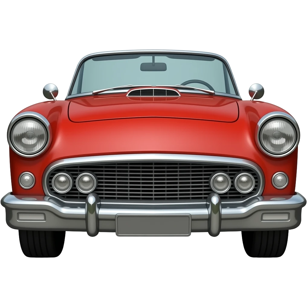 vintage Convertible Car full view emoji